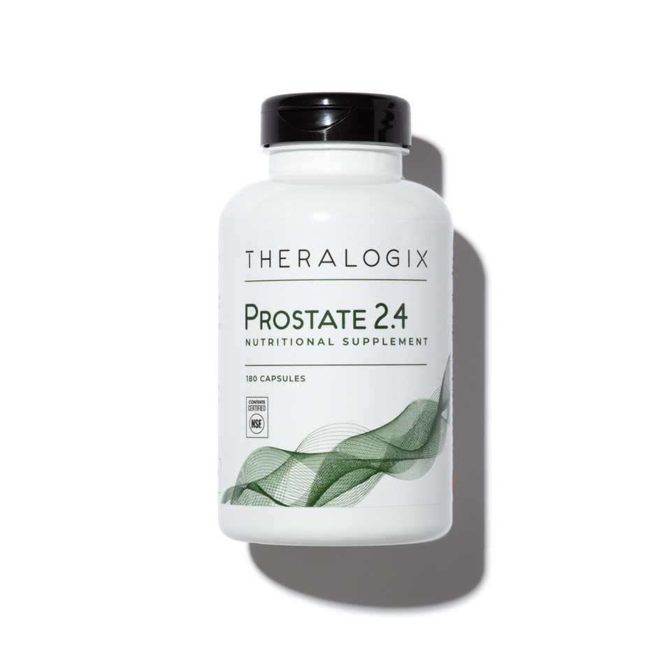 A prostate support supplement for men created by Theralogix